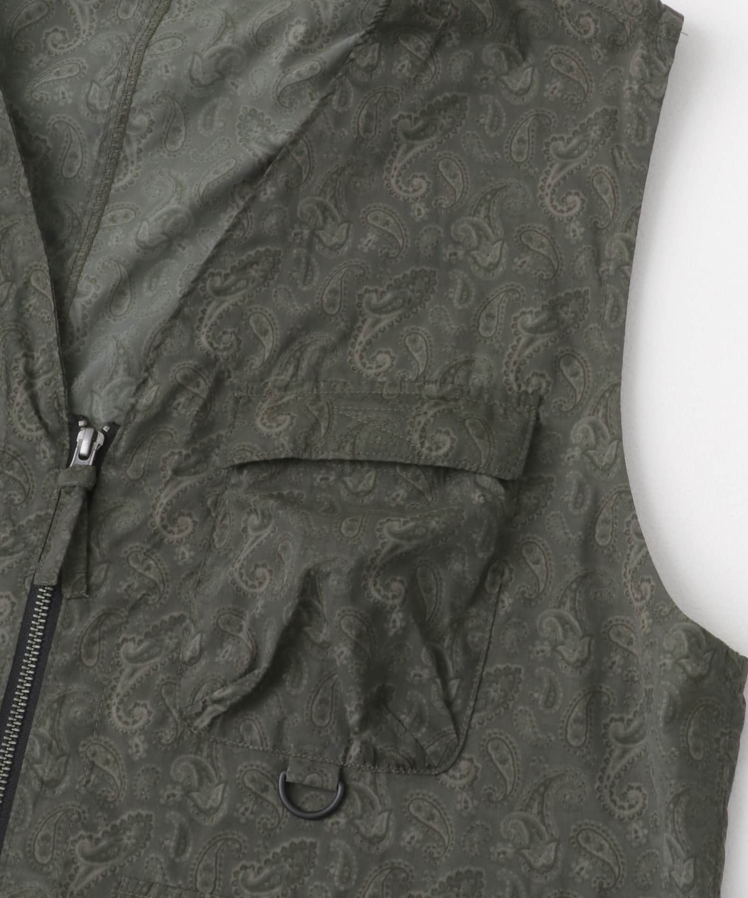 『セットアップ対応』Nylon Paisley Vest KHK M