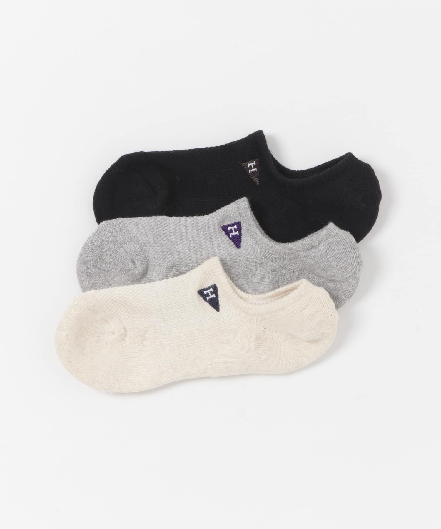 Healthknit　ペナント刺繍ソックス3P ASSORT -