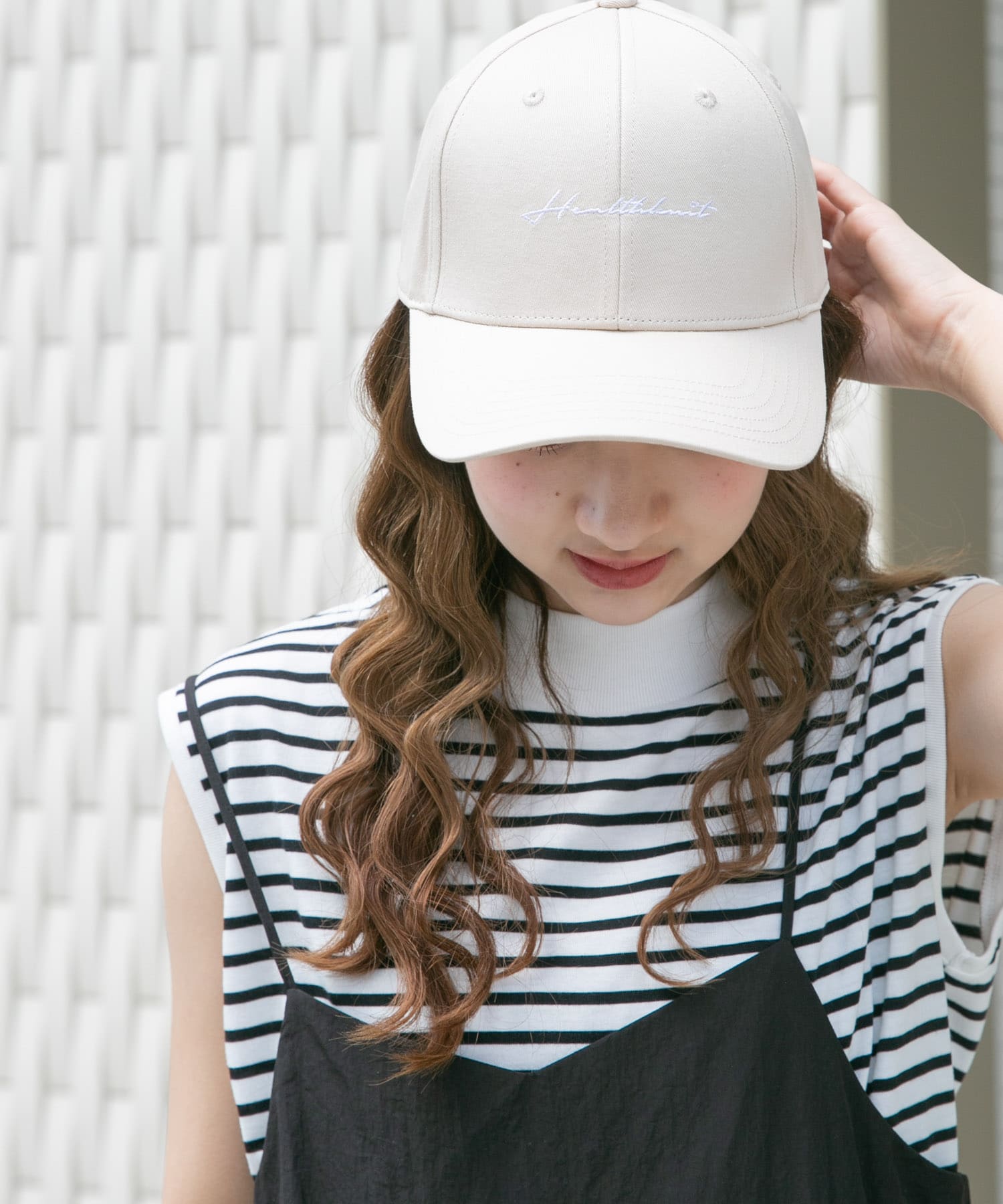 Healthknit　ロゴ刺繍CAP BEG -