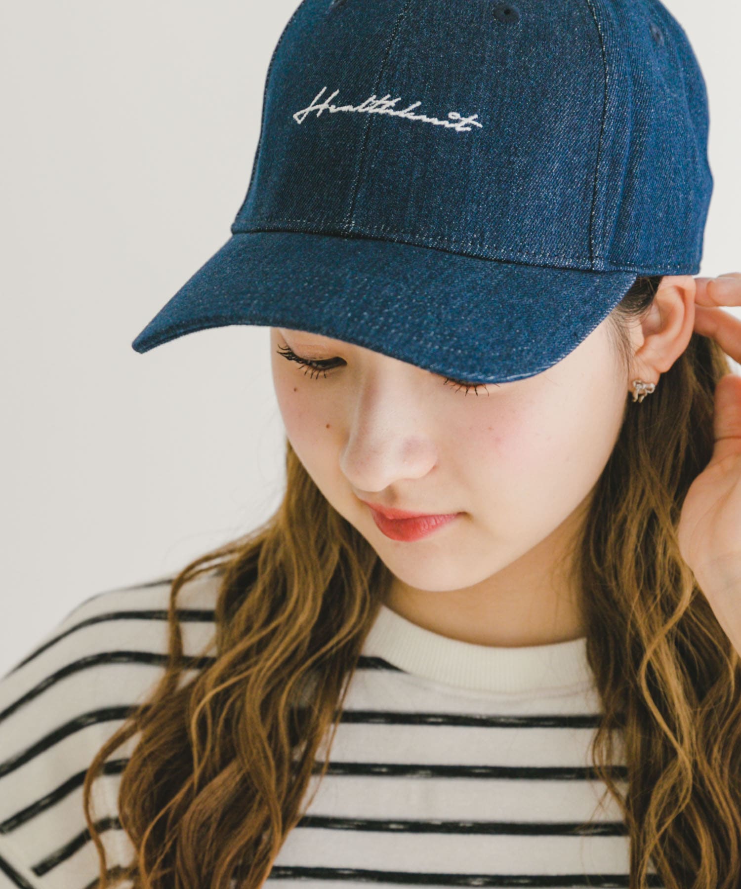 Healthknit　ロゴ刺繍CAP INDIGO -