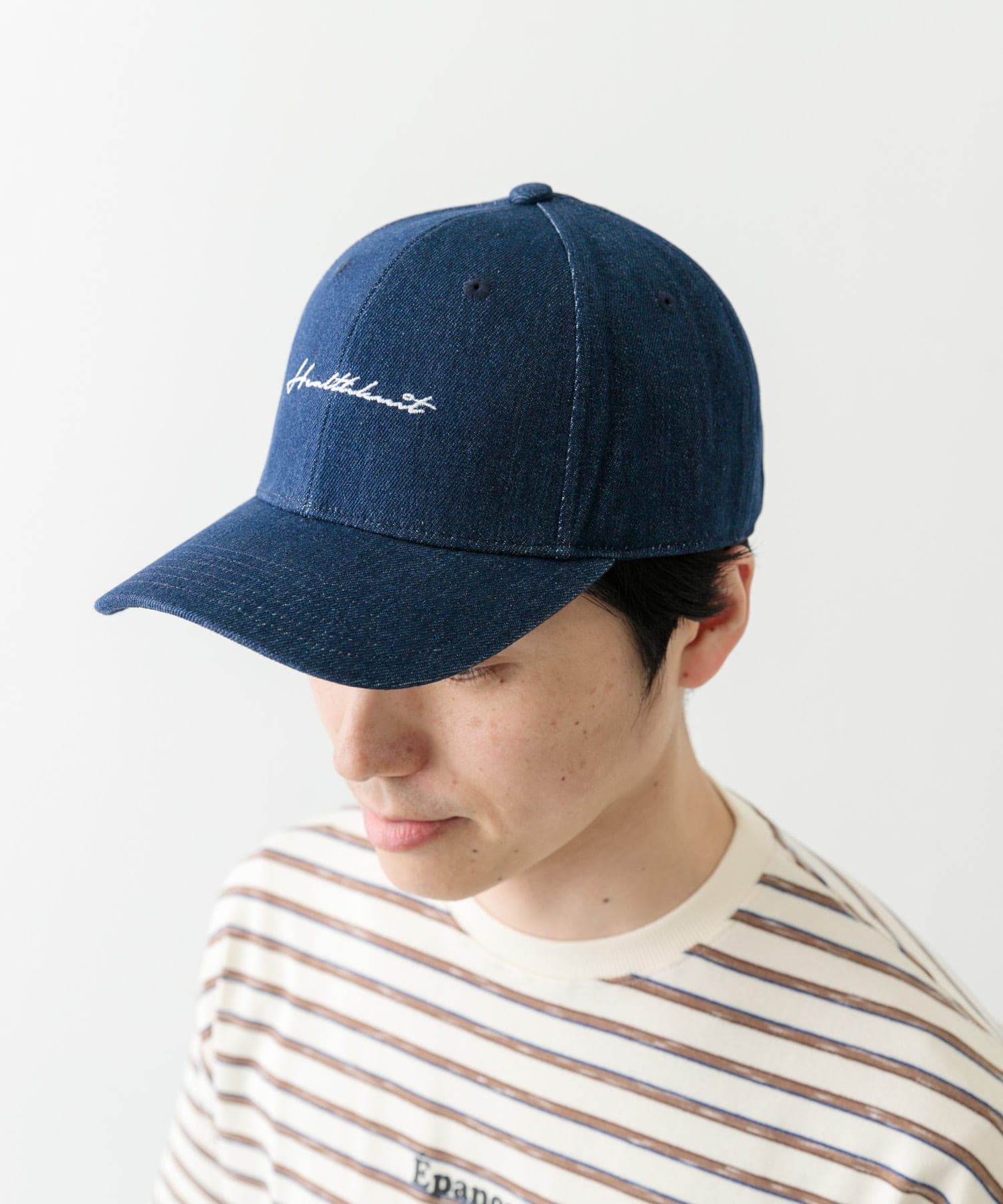 Healthknit　ロゴ刺繍CAP INDIGO -