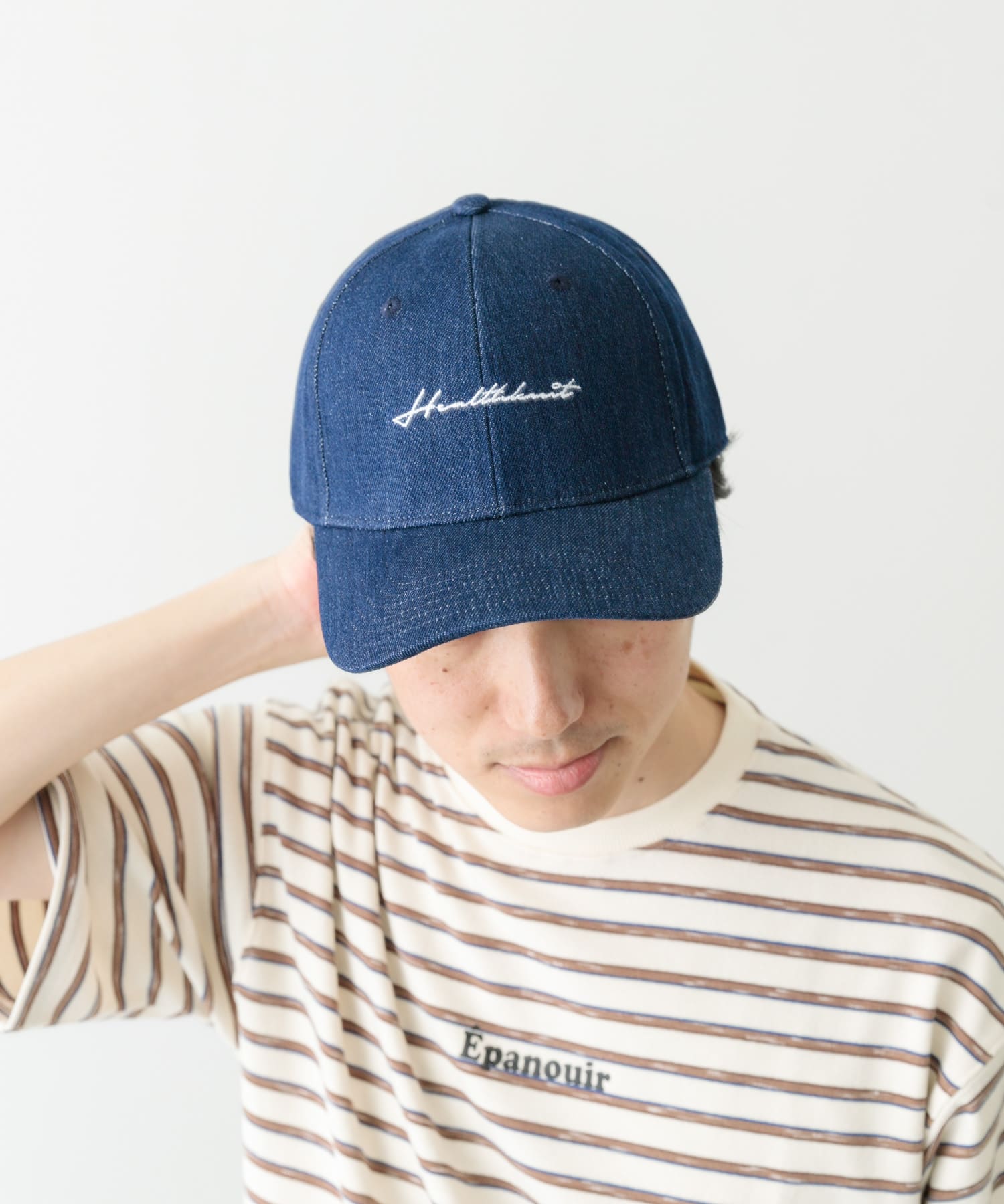 Healthknit　ロゴ刺繍CAP INDIGO -