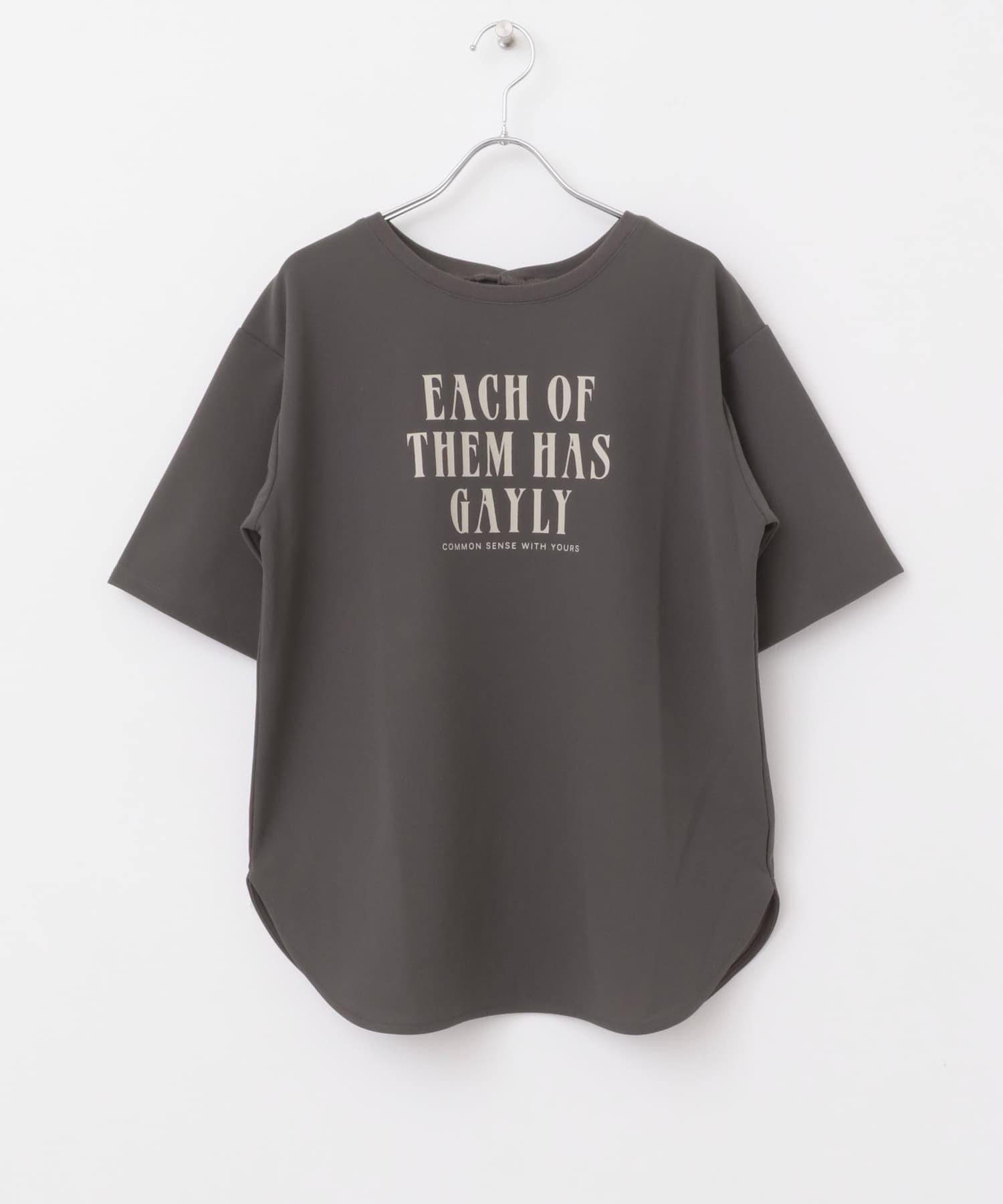 カットジョーゼットロゴTシャツ CHA FREE