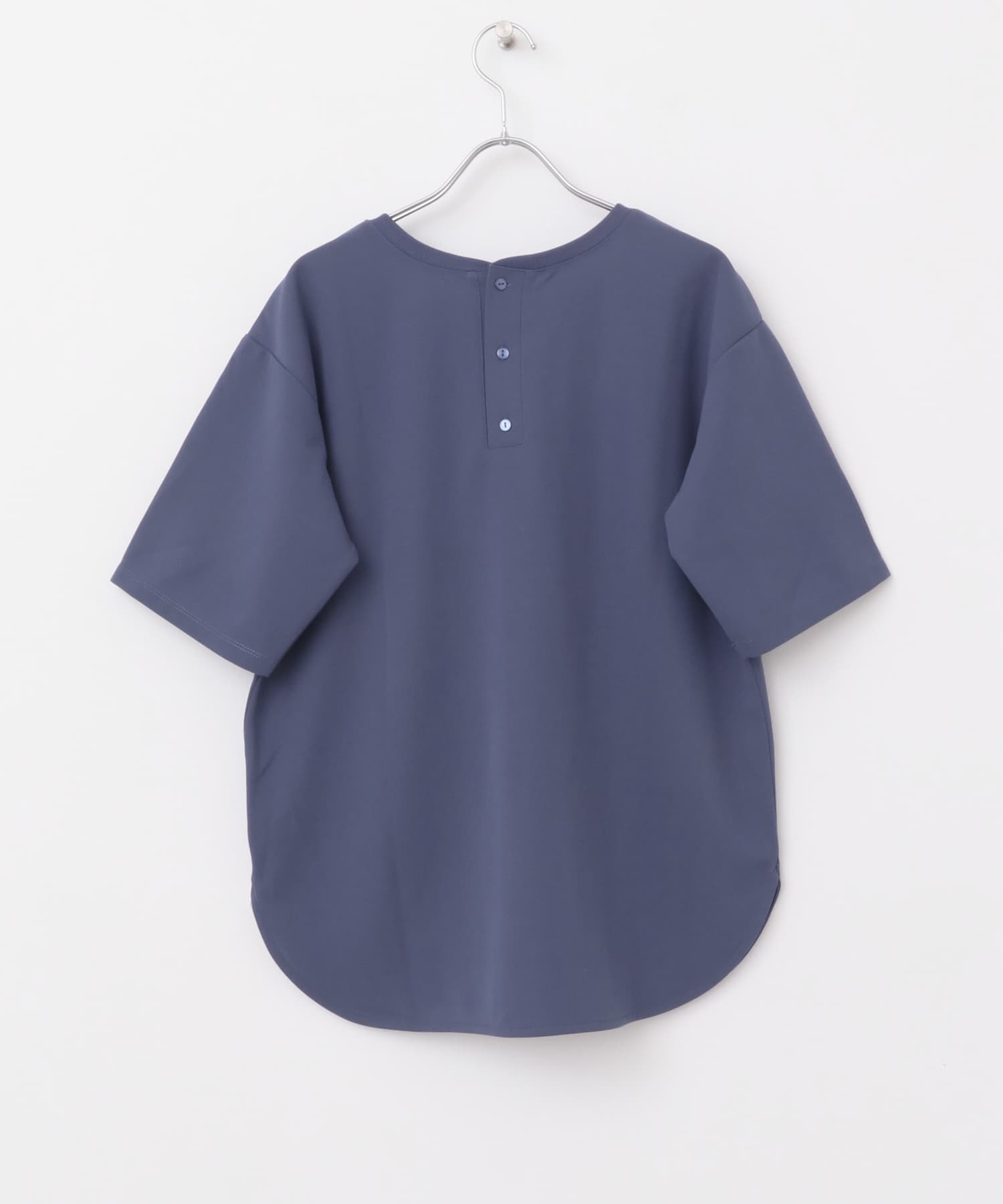 カットジョーゼットロゴTシャツ BLU FREE