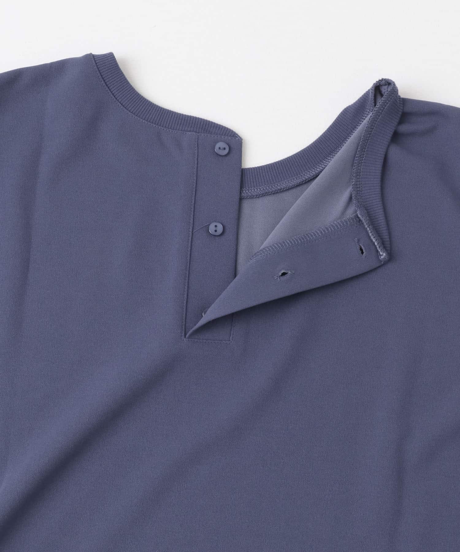 カットジョーゼットロゴTシャツ BLU FREE