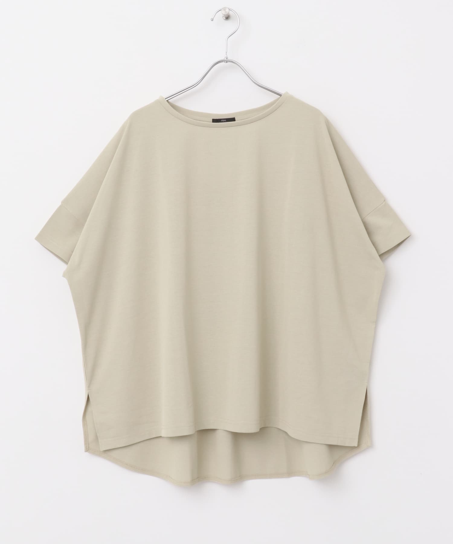 汗ジミ隠しバックタックTシャツ BEG FREE