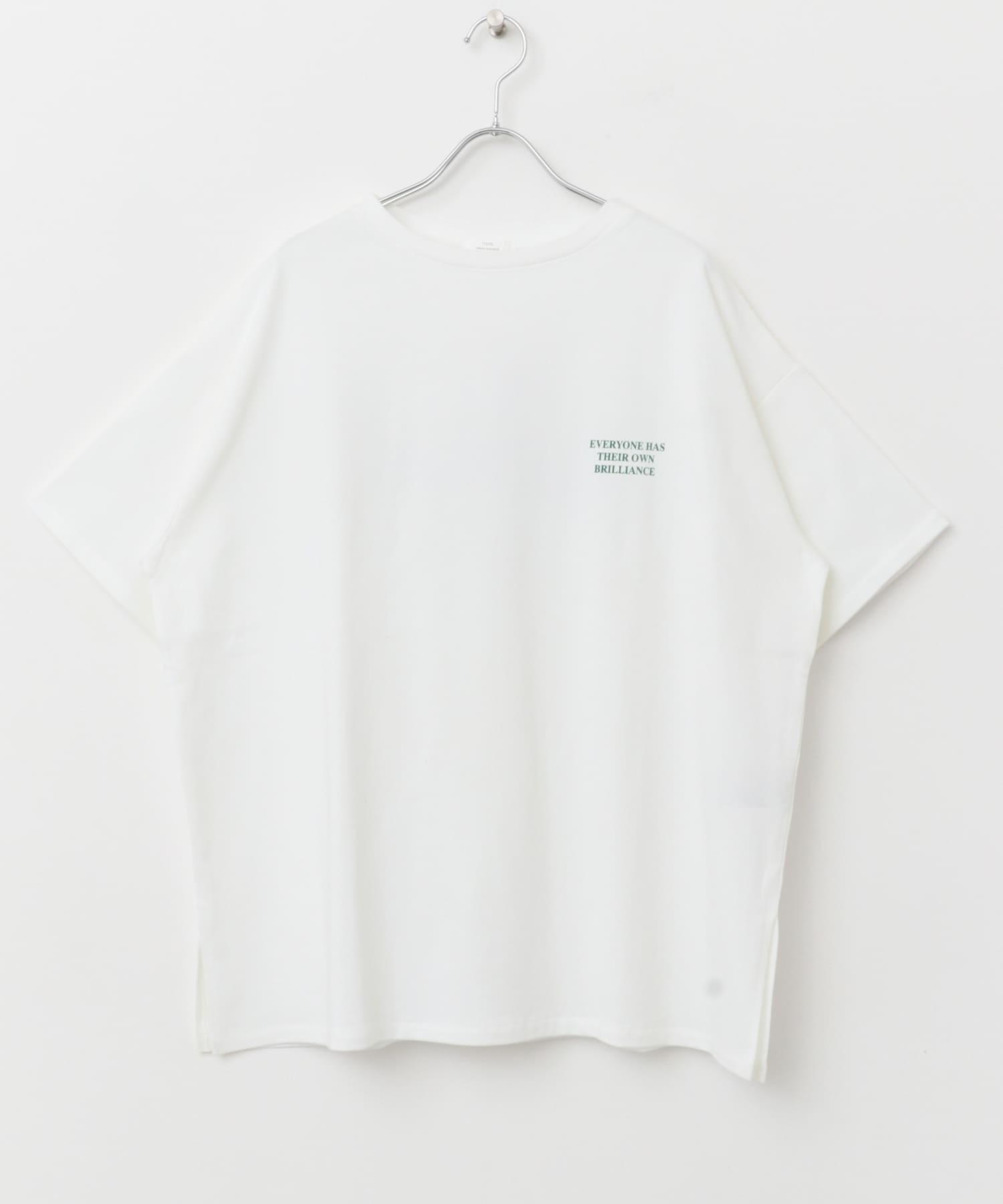 バックプリントロゴTシャツ WHT FREE
