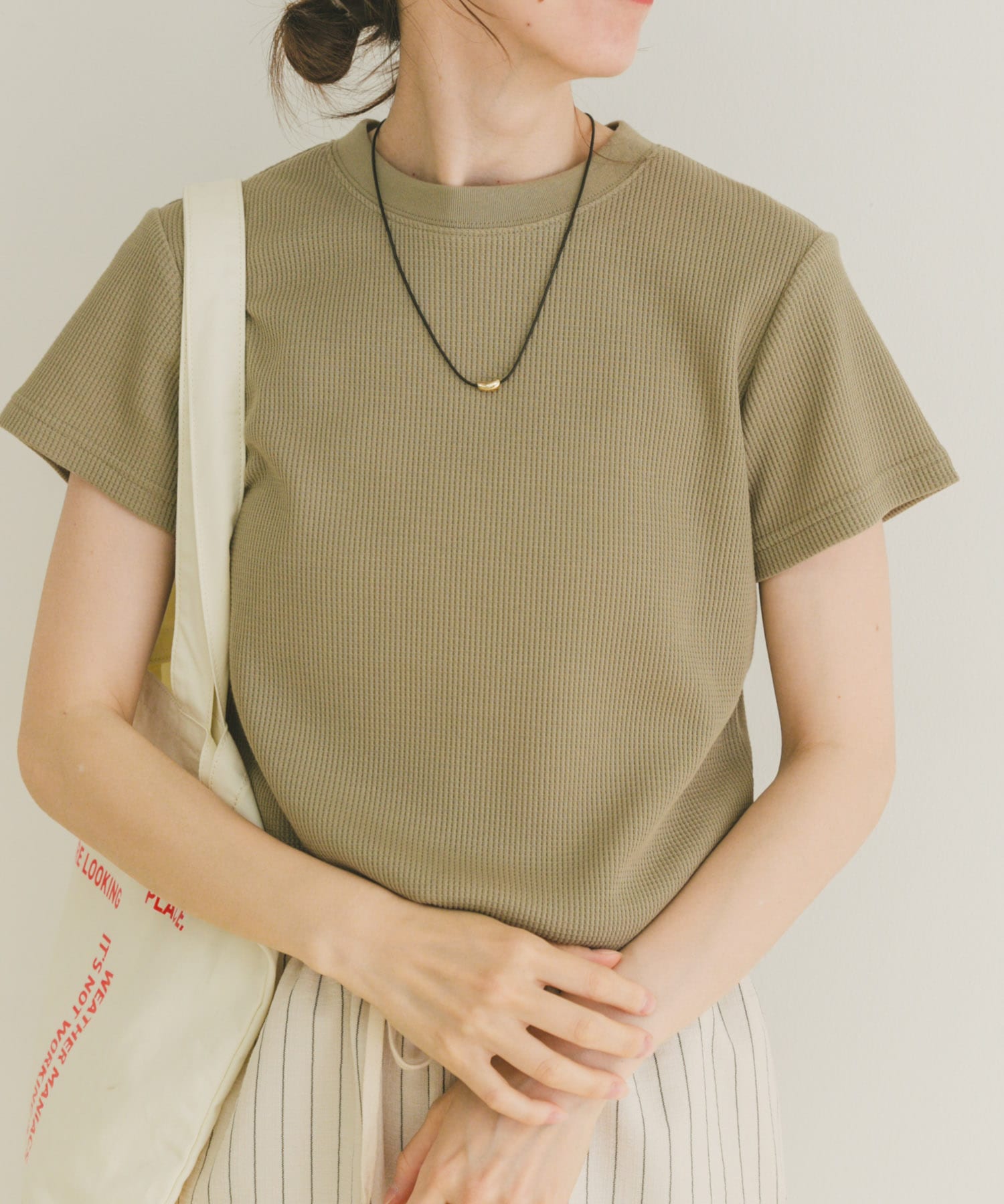 ワッフル半袖Tシャツ