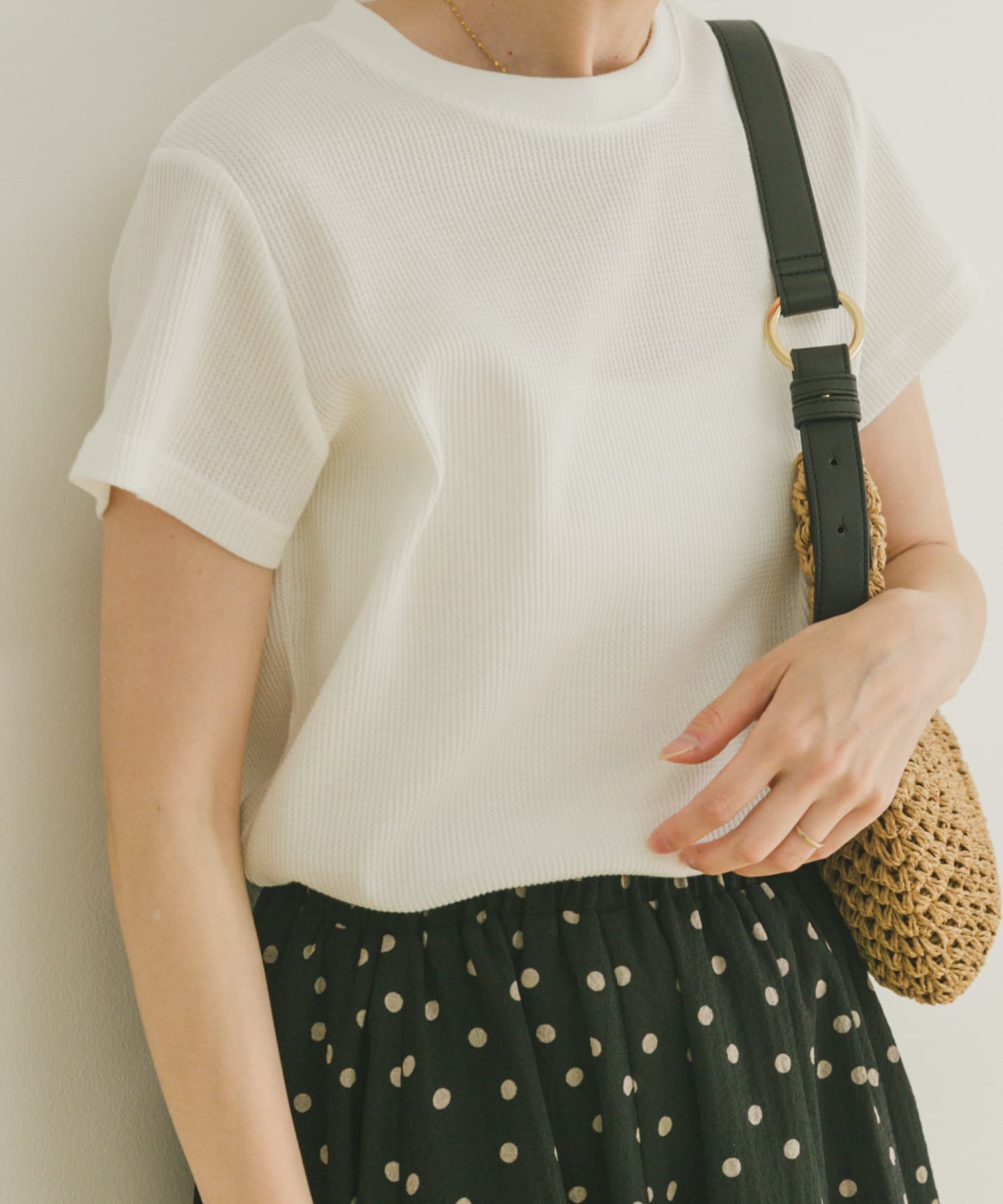 ワッフル半袖Tシャツ