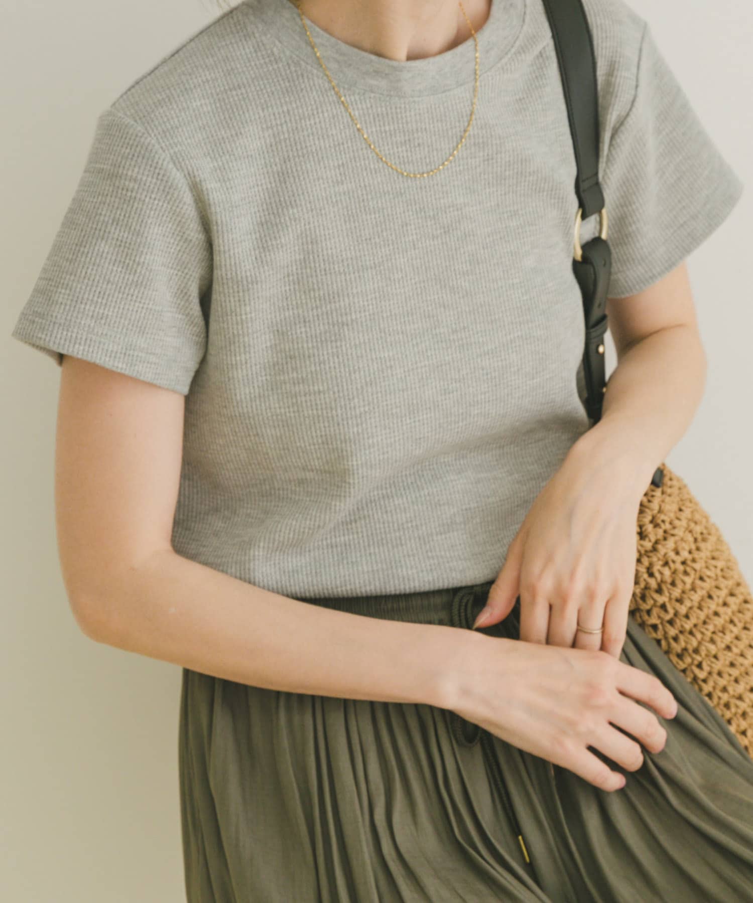 ワッフル半袖Tシャツ