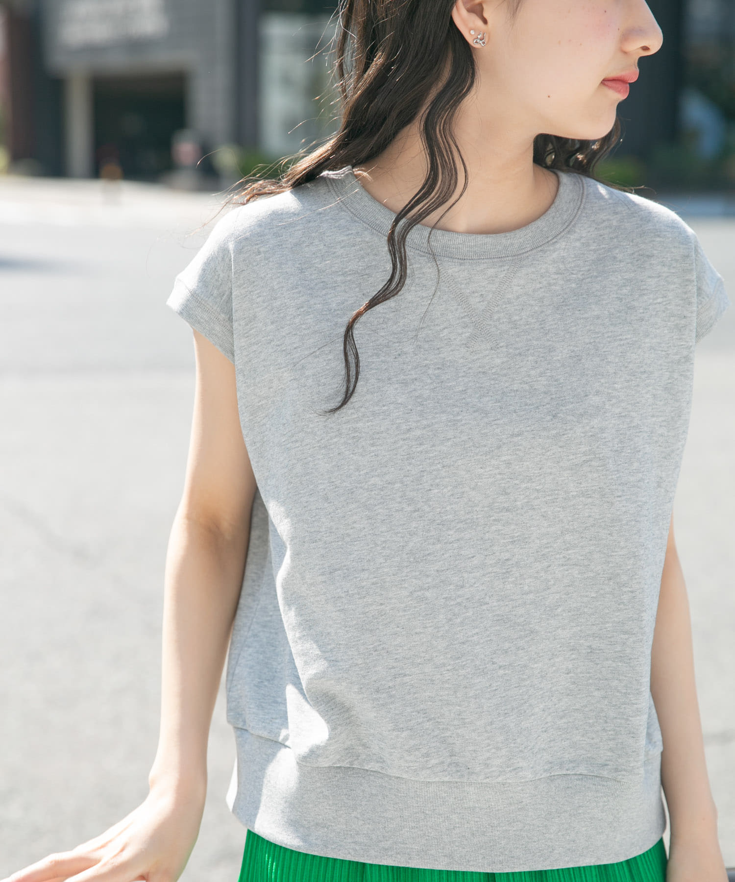 裏毛ノースリーブベスト