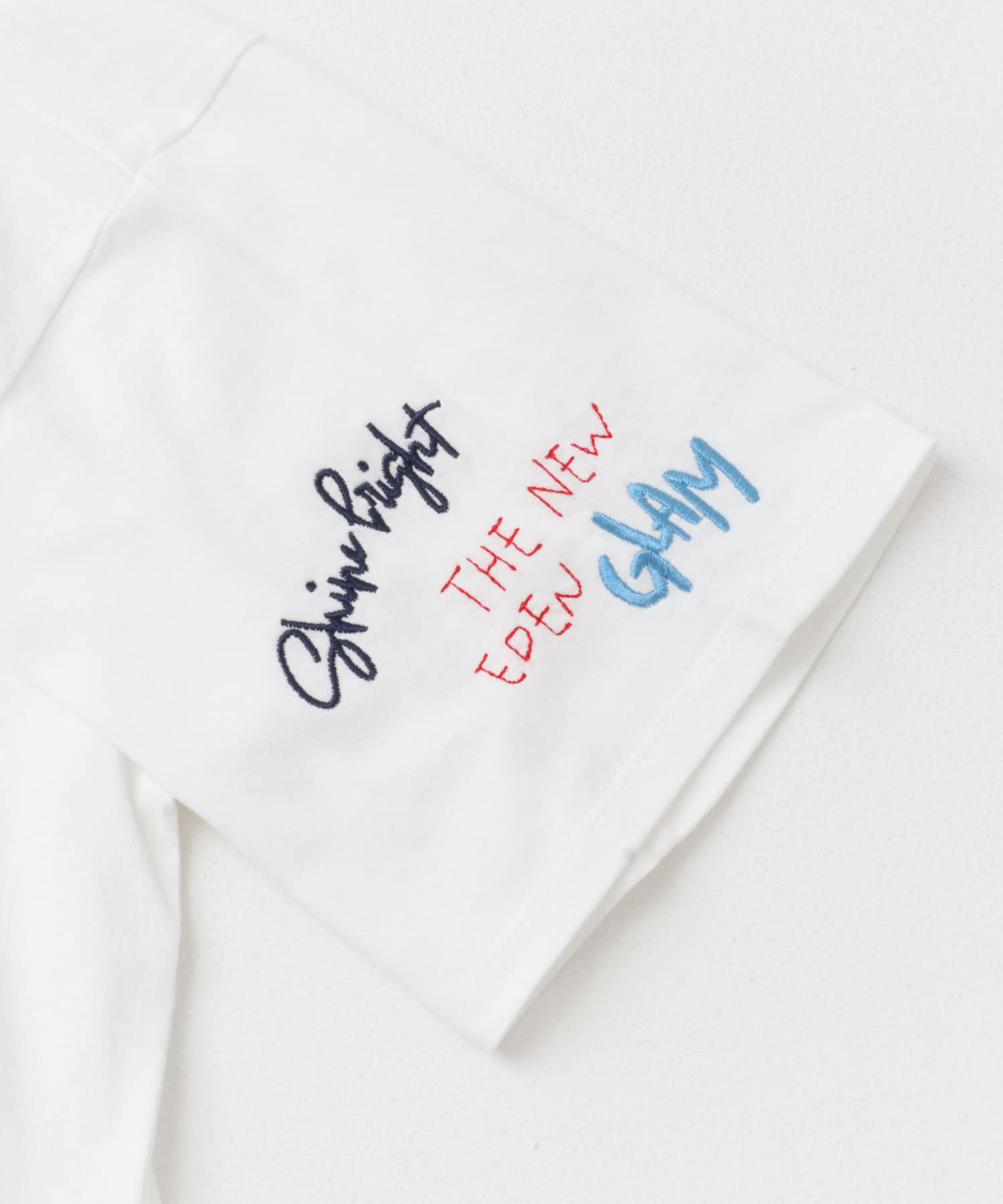 ロゴ刺繍半袖Tシャツ WHT FREE