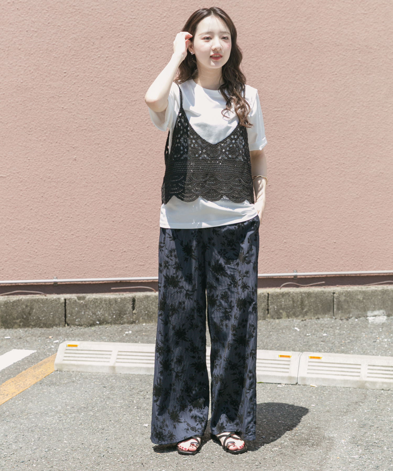 ニットビスチェTシャツセット(FREE BLK): トップス｜URBAN