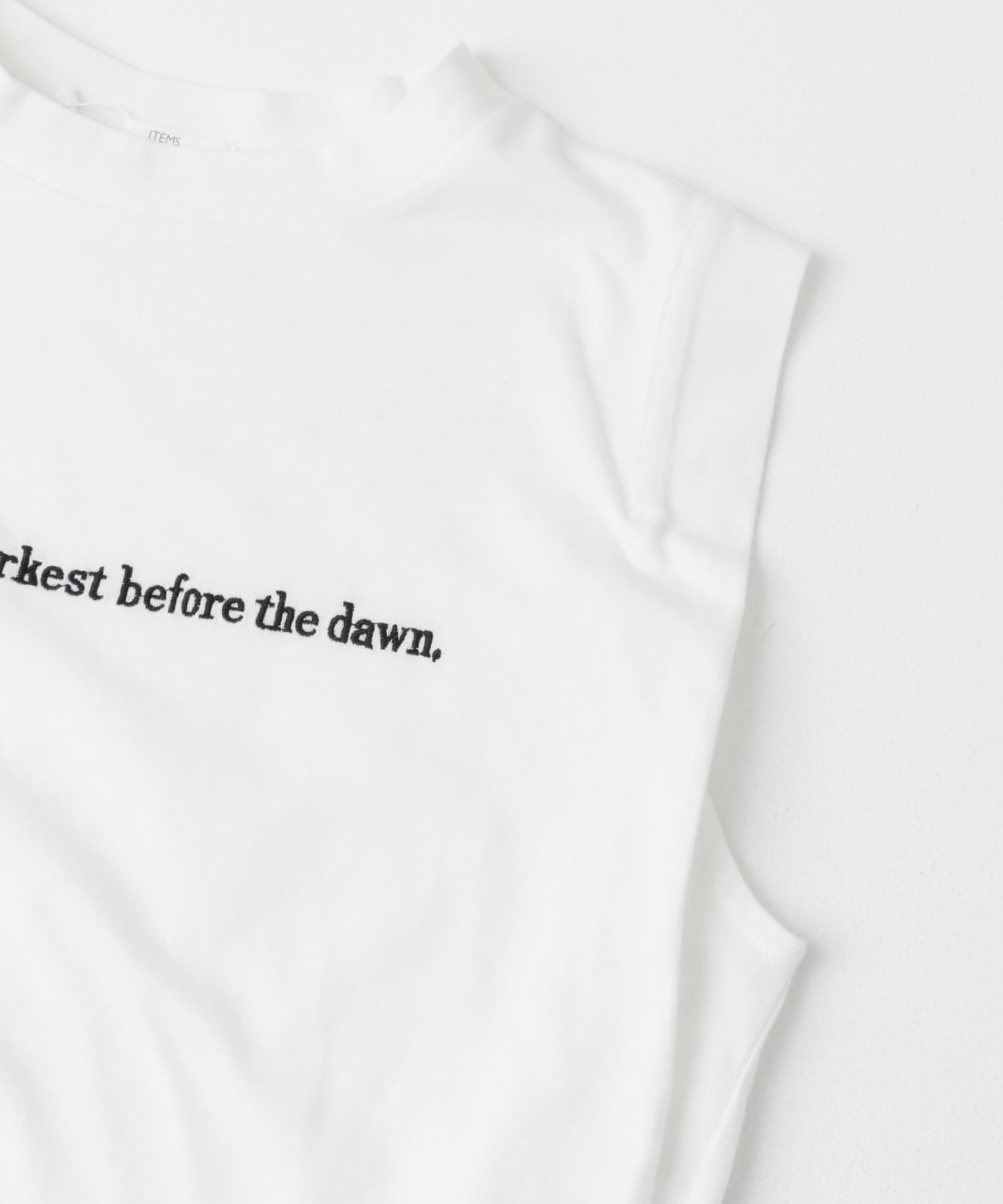 ショルダータックロゴTシャツ WHT FREE