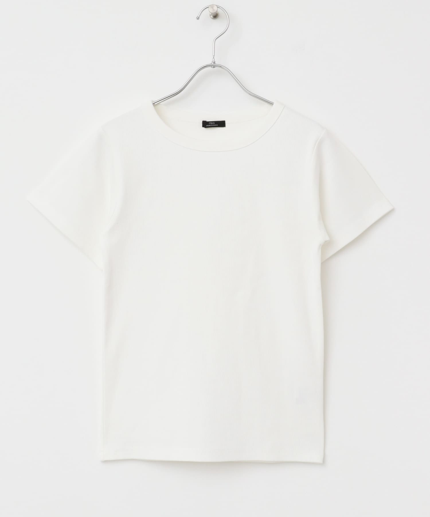 クールコットンリブ半袖Tシャツ WHT FREE
