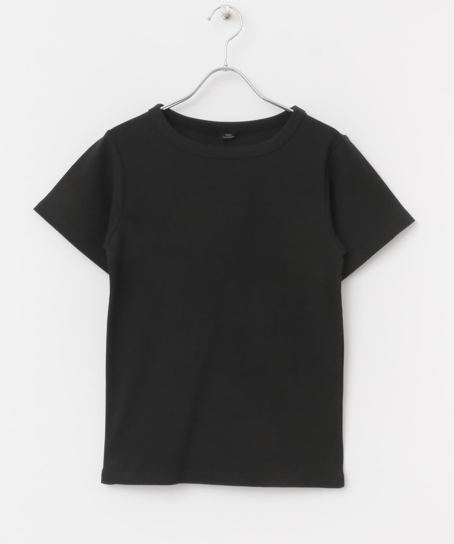 クールコットンリブ半袖Tシャツ BLK FREE