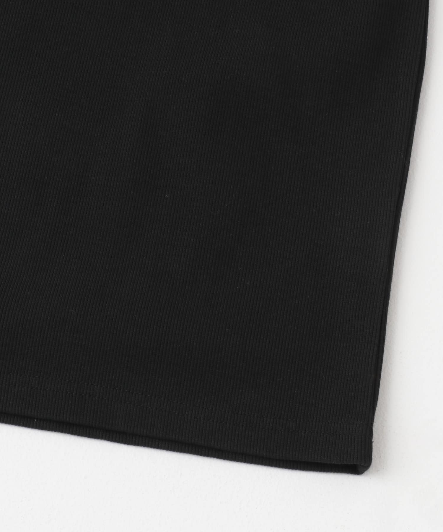クールコットンリブ半袖Tシャツ BLK FREE