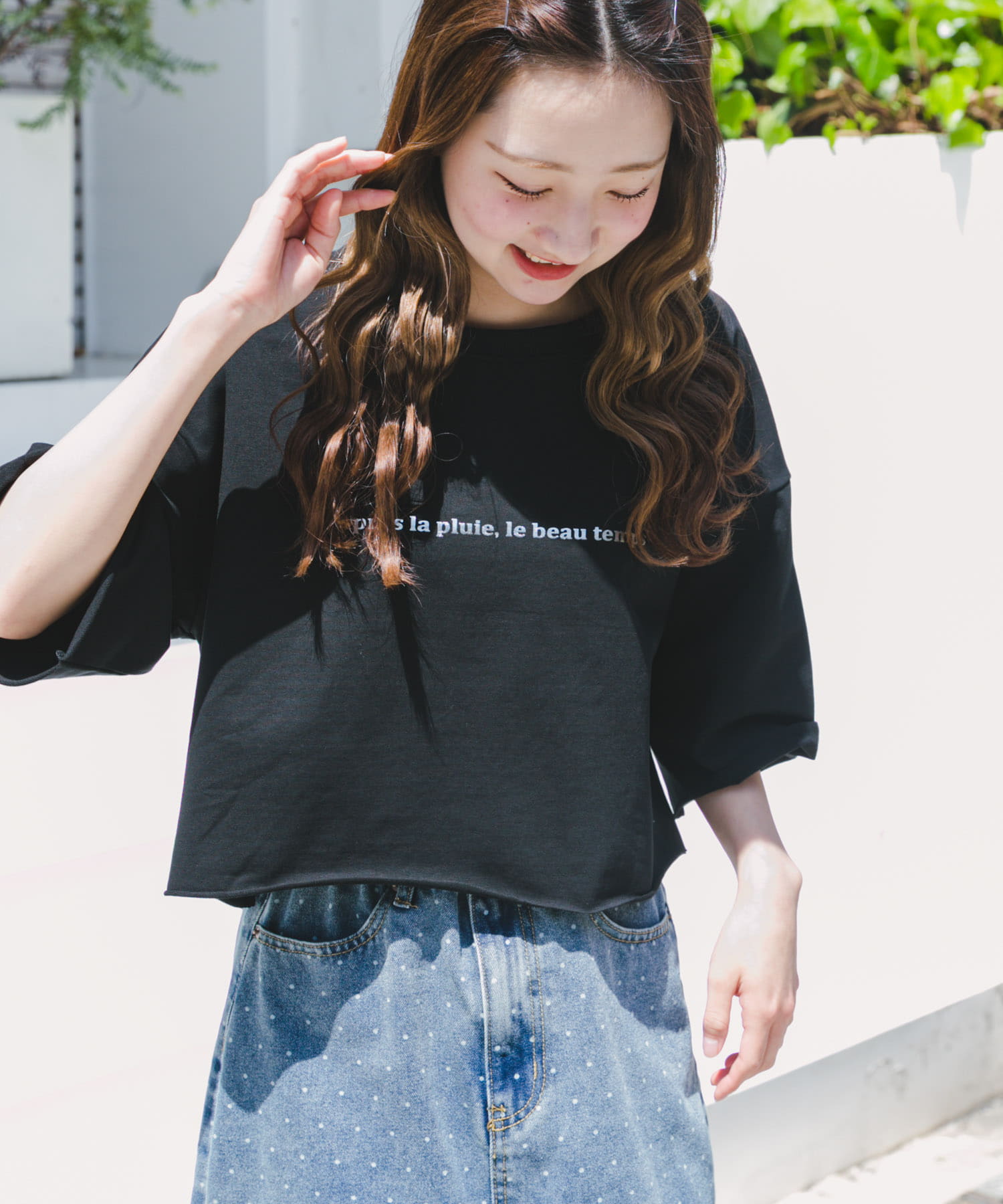 ハクプリントロゴTシャツ