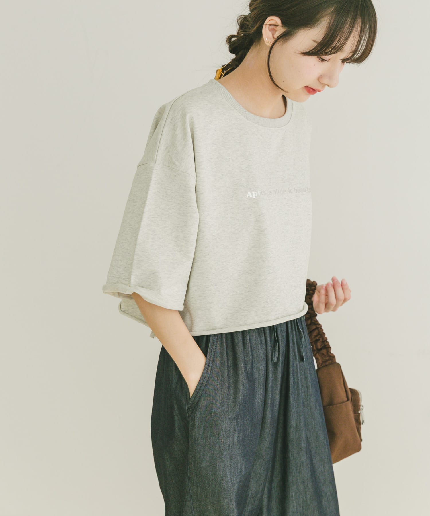 ハクプリントロゴTシャツ