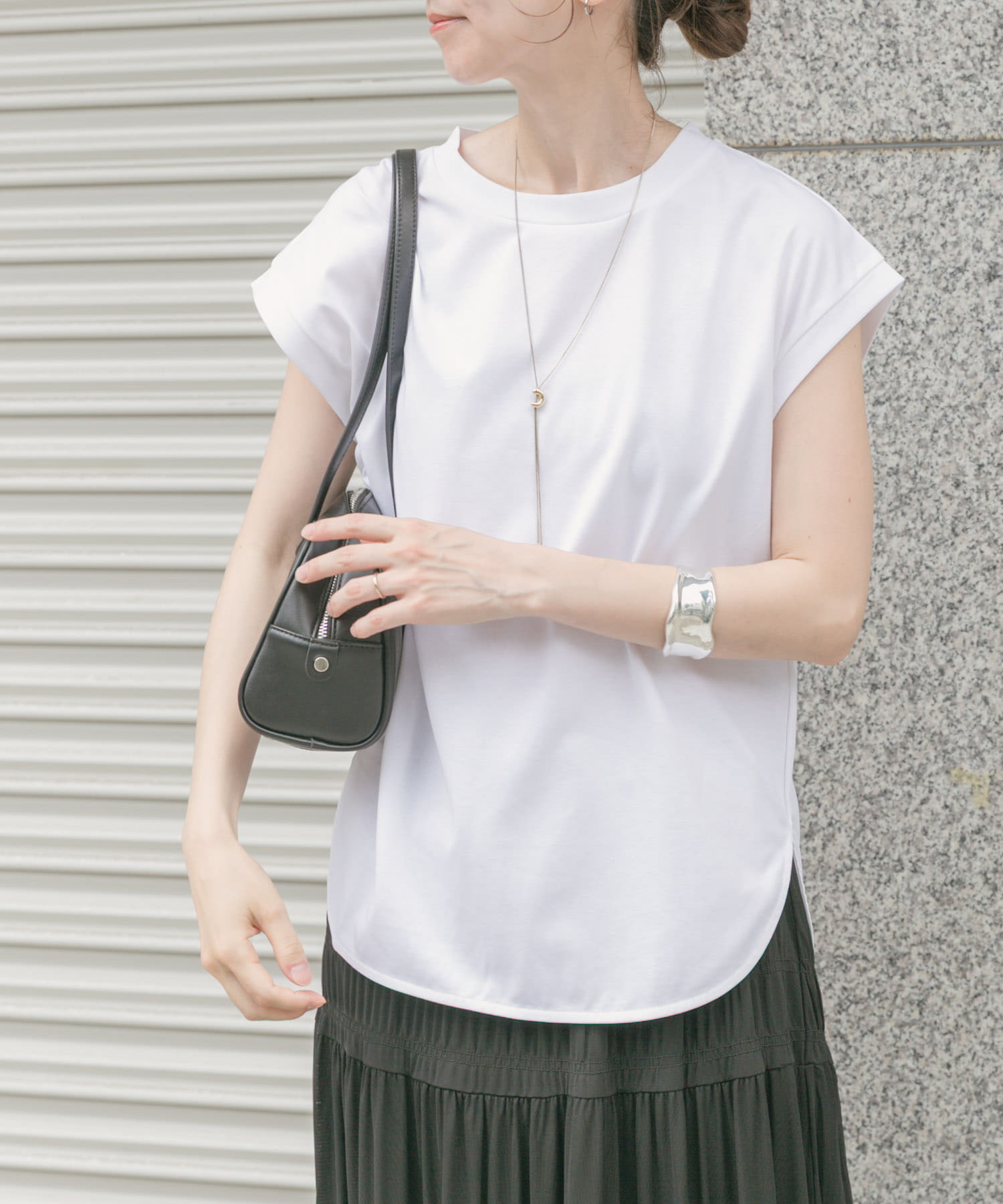 シルケットライクノースリーブTシャツ