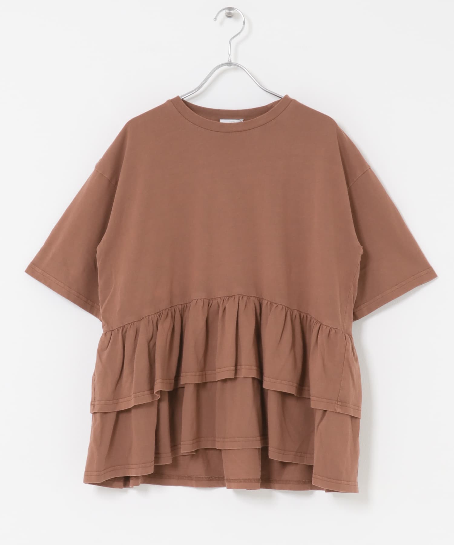 ピグメントティアードTシャツ BRN FREE
