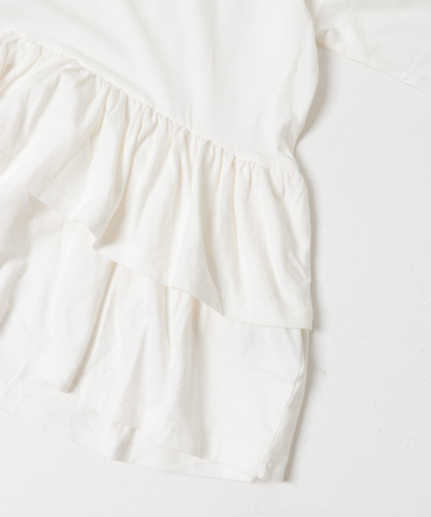 ピグメントティアードTシャツ WHT FREE