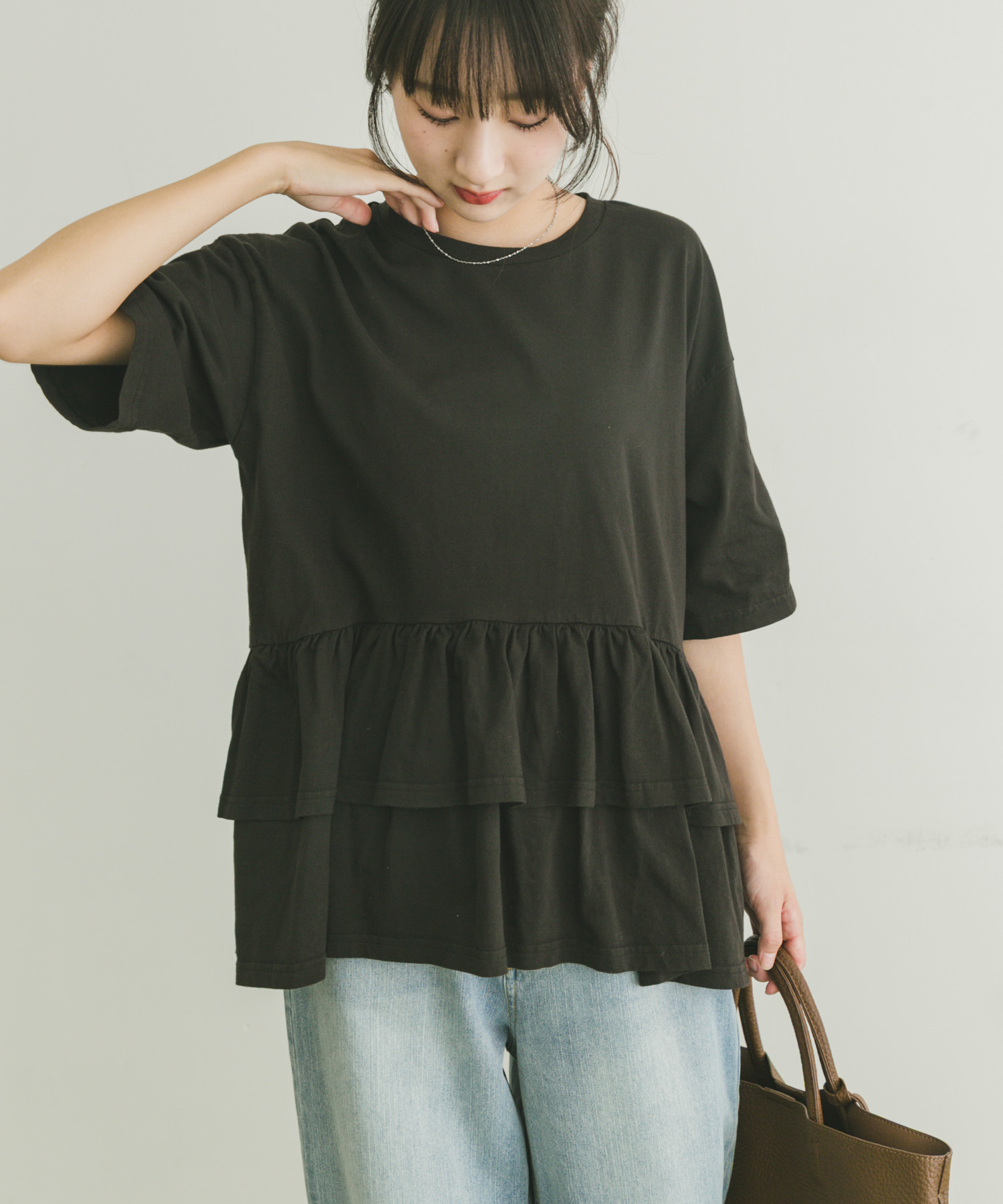 ピグメントティアードTシャツ