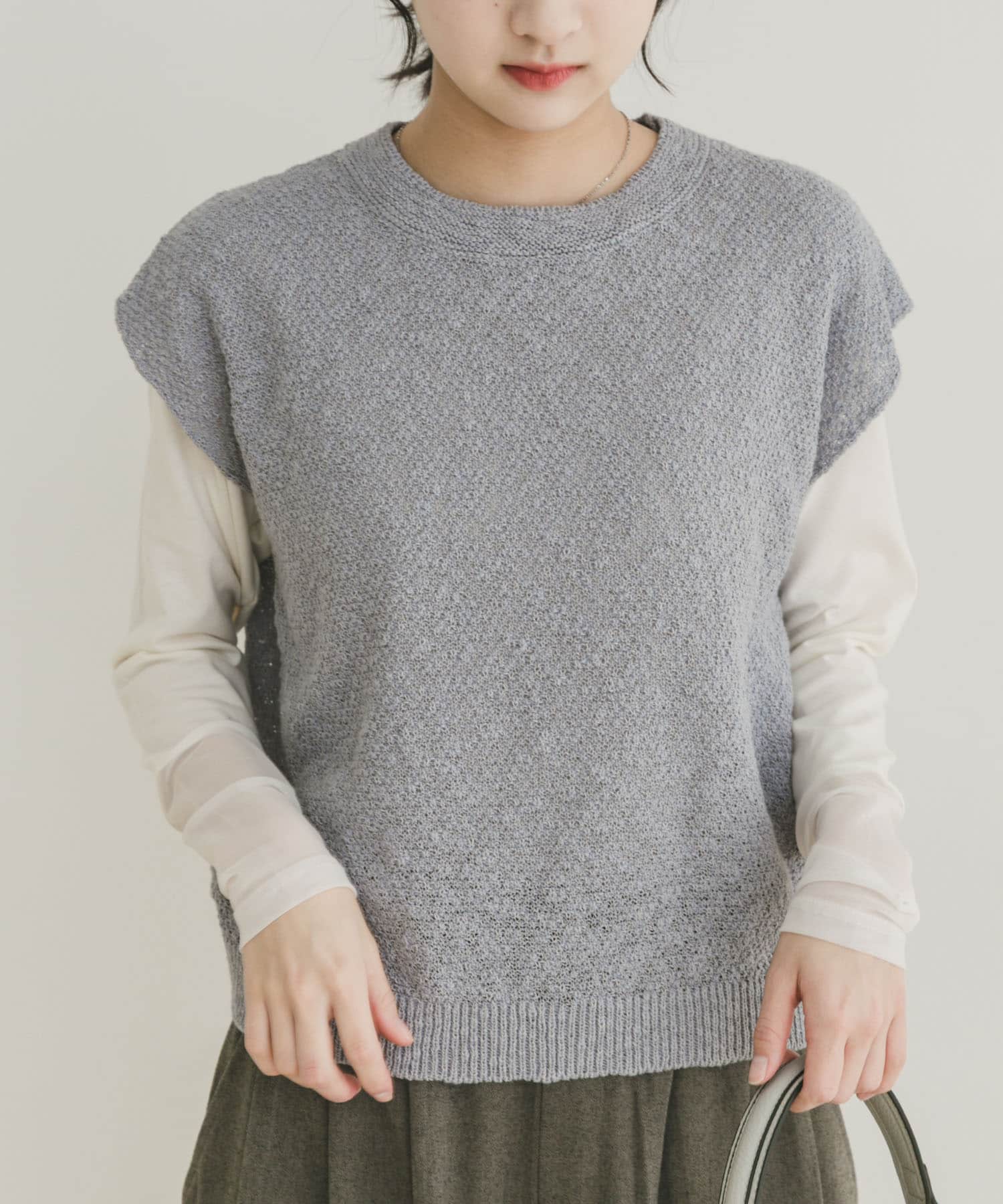 ゴムヤーンニットベスト