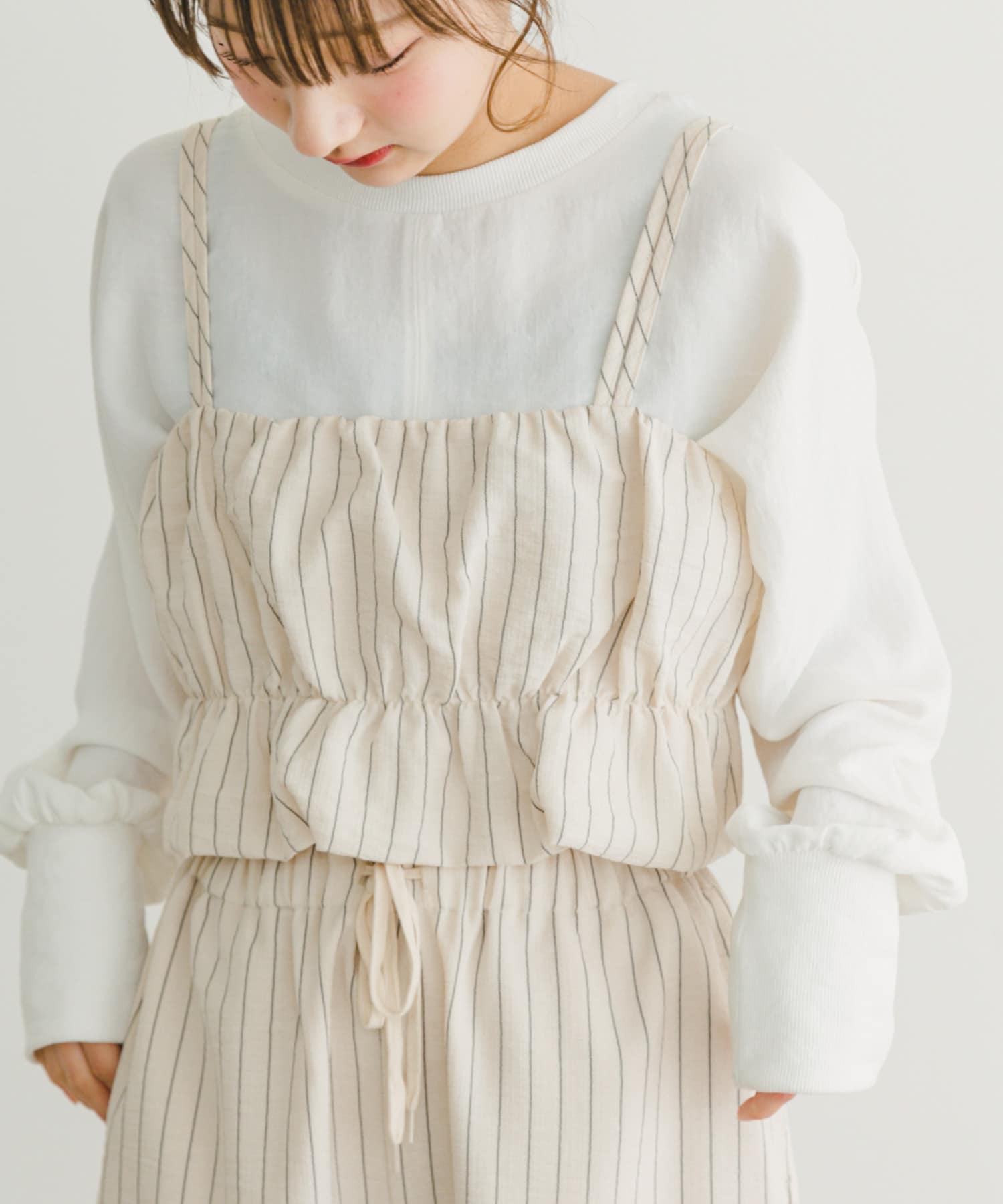 Litmus herprada Bustier シャーリングビスチェ Lady bustier | Gajess