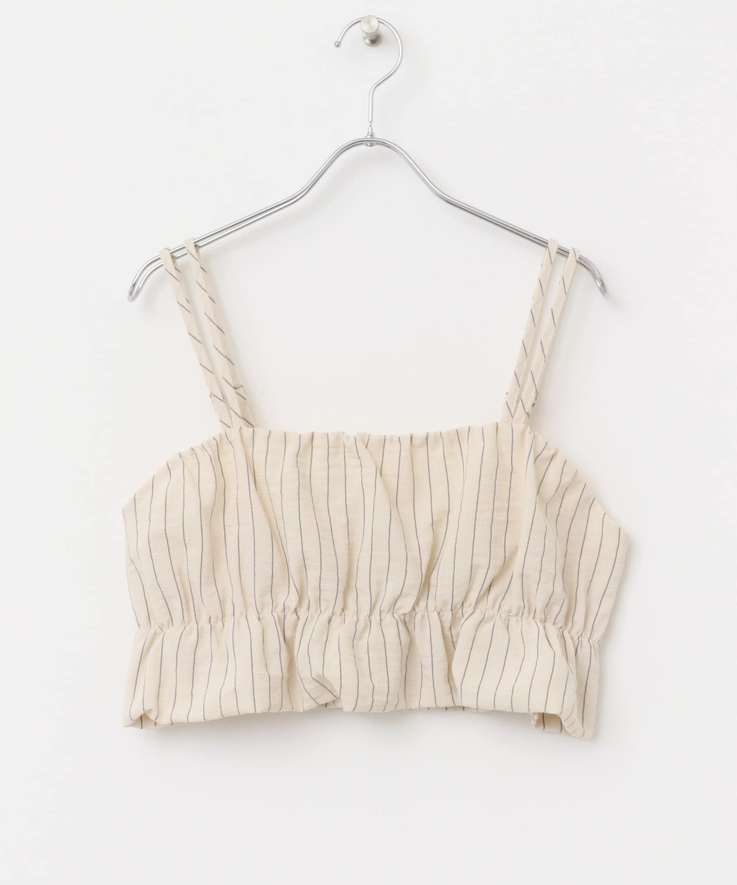 ストライプシャーリングビスチェ L.BEIGE FREE