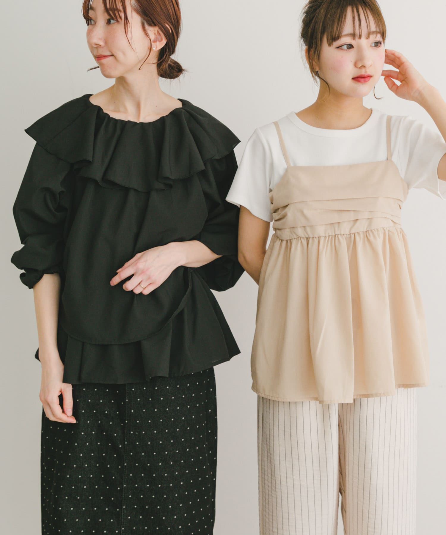 身長：164cm サイズ：FREE / 身長：160cm サイズ：FREE