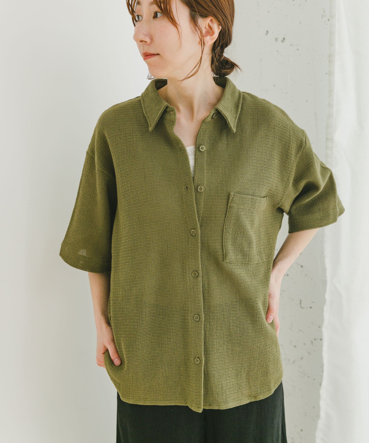 メッシュルーズシャツ