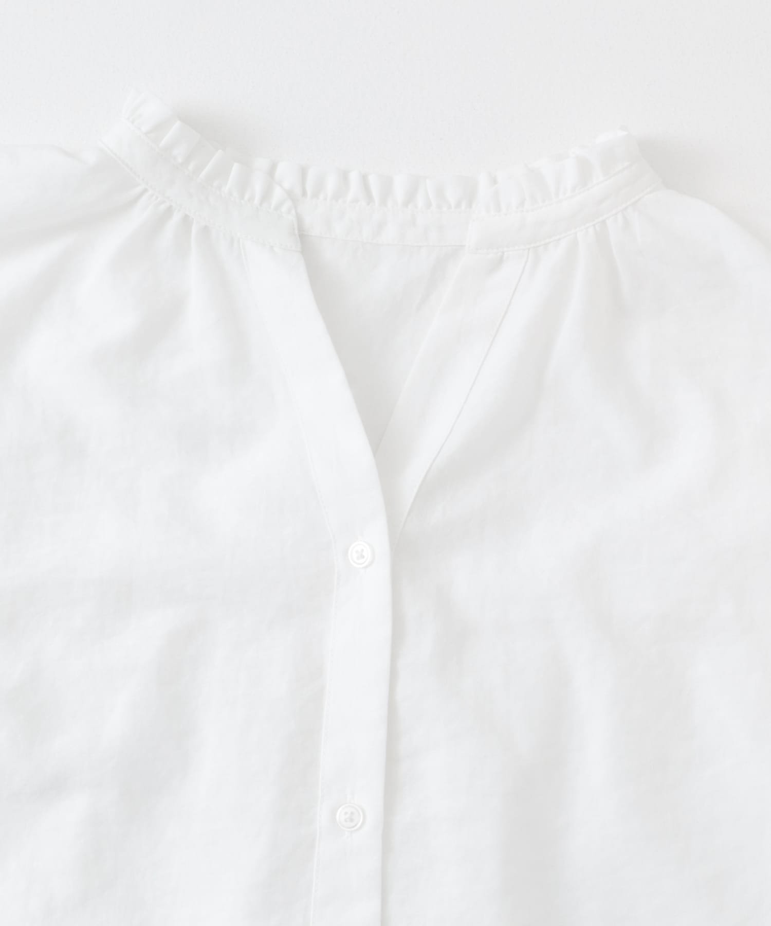 フリルスキッパーブラウス WHT FREE