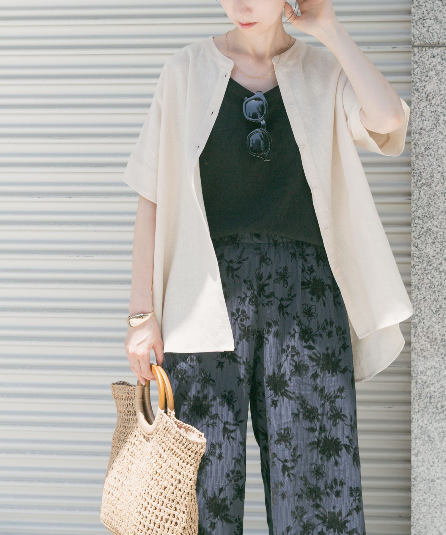 リネンレーヨンフレンチシャツ(FREE BLK): トップス｜URBAN RESEARCH