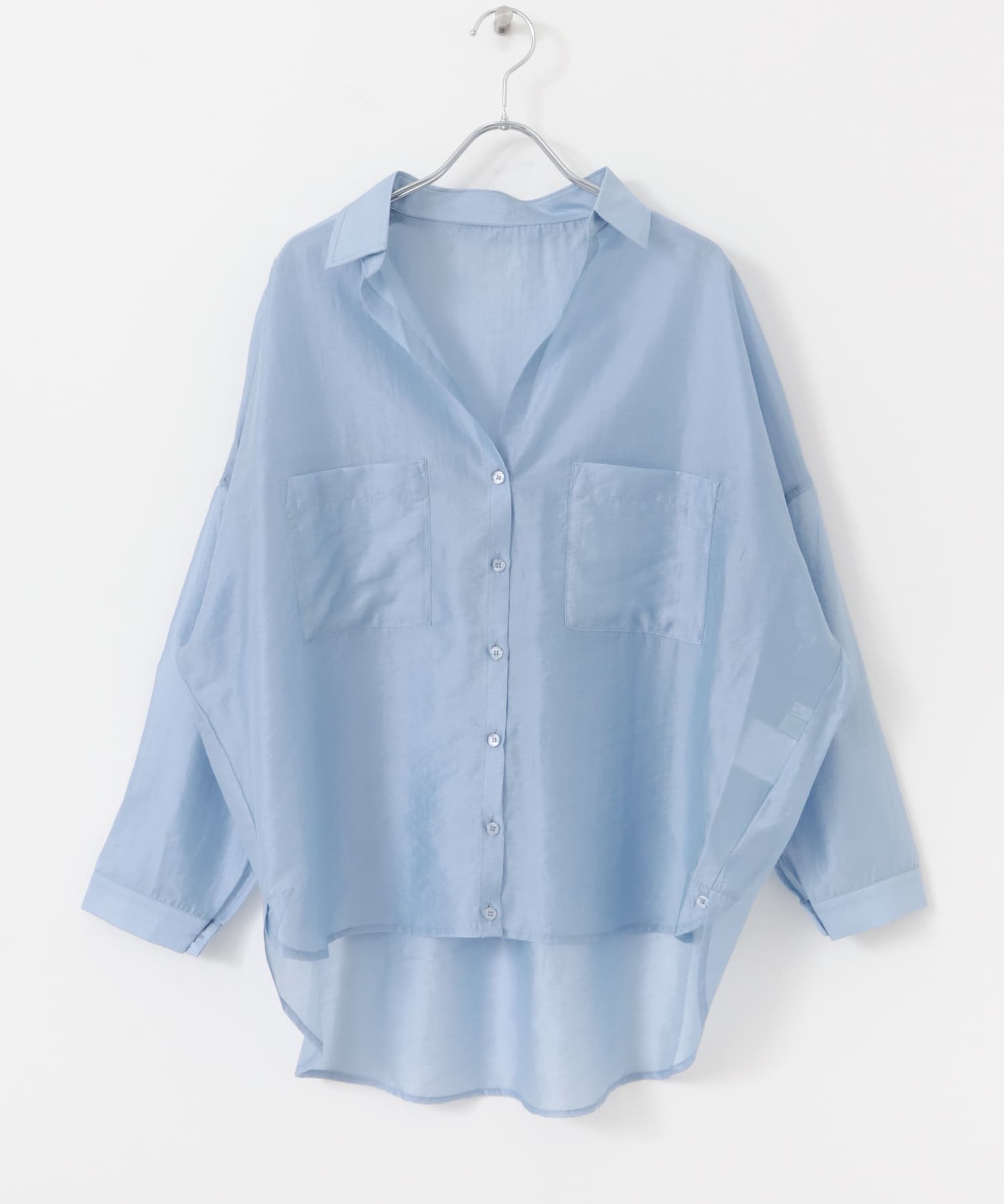 シアーポケットスキッパーシャツ L.BLU FREE