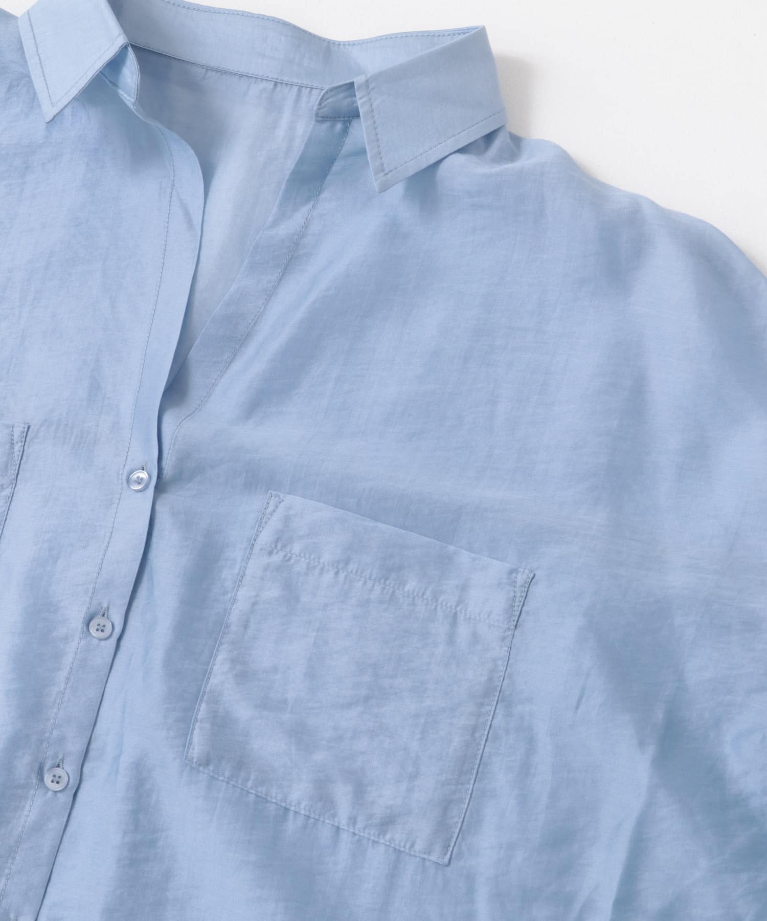 シアーポケットスキッパーシャツ L.BLU FREE