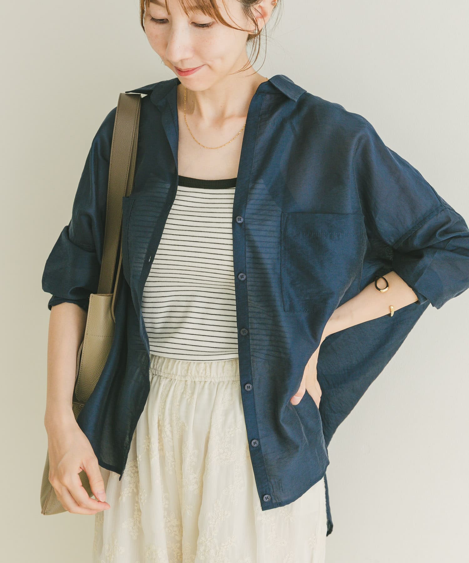 シアーポケットスキッパーシャツ(FREE WHT): トップス｜URBAN