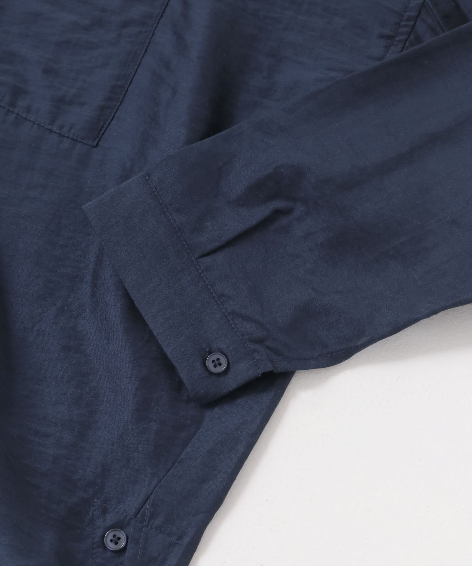 シアーポケットスキッパーシャツ NVY FREE