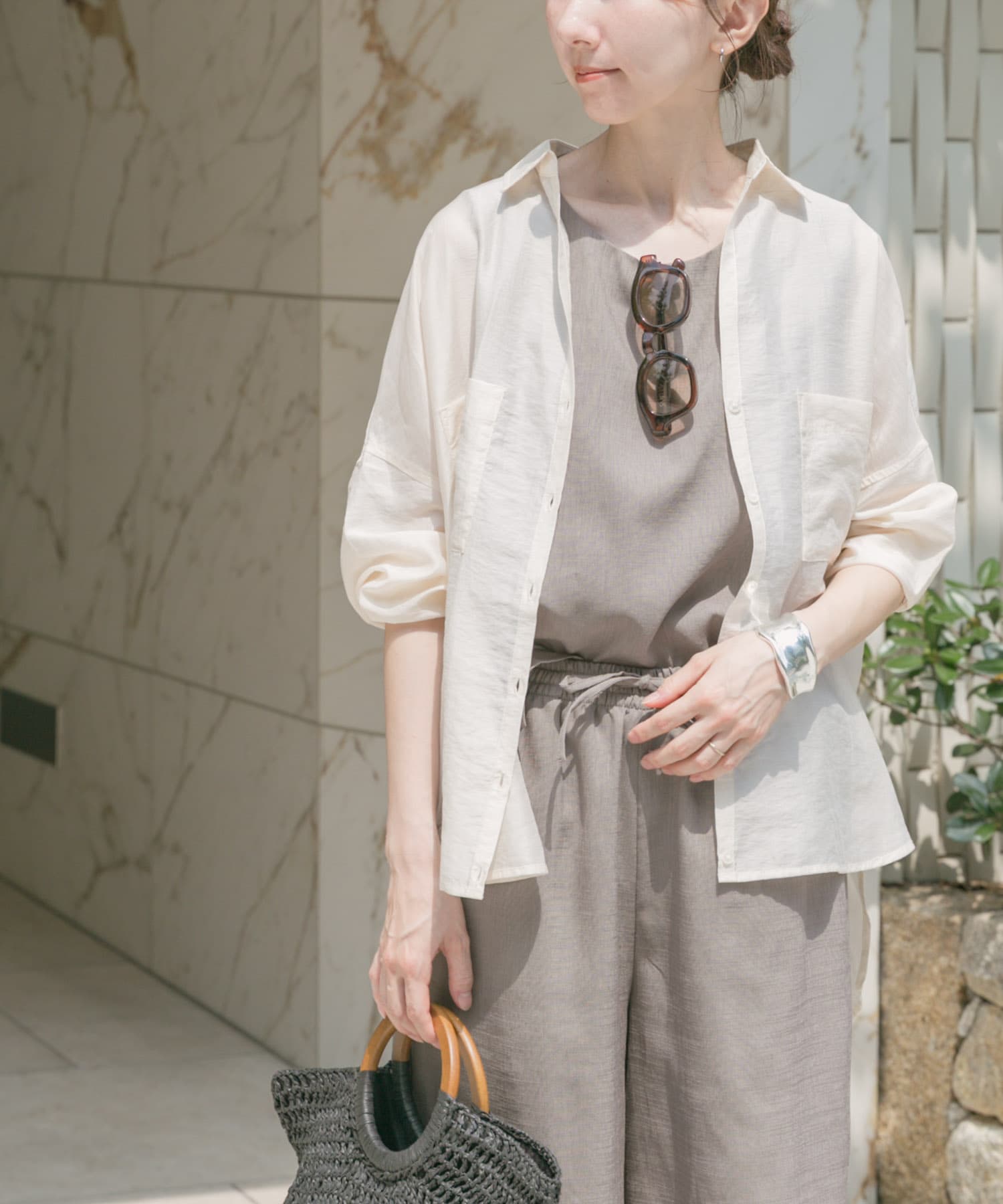 シアーポケットスキッパーシャツ(FREE WHT): トップス｜URBAN