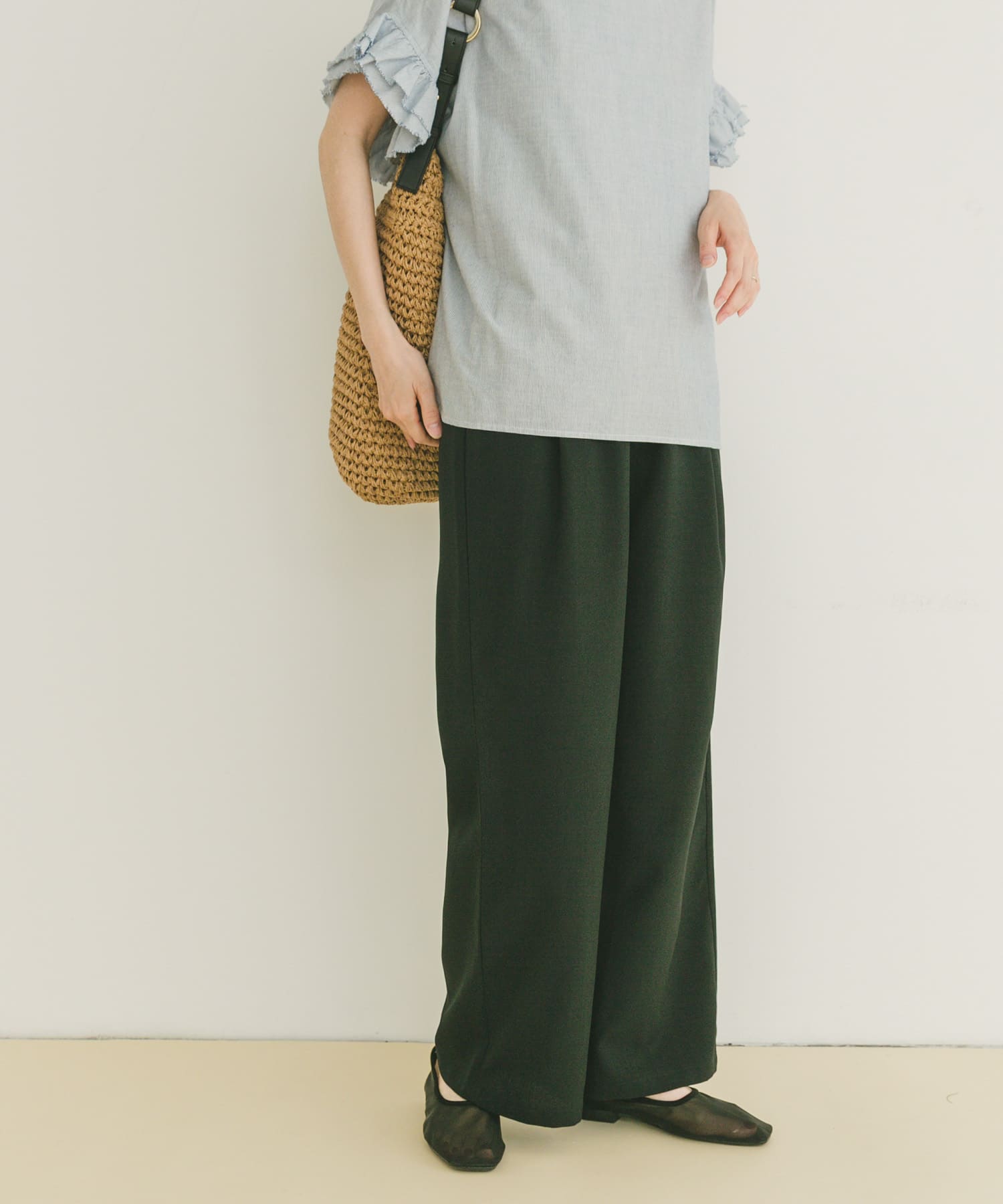 イージーケアワイドパンツ