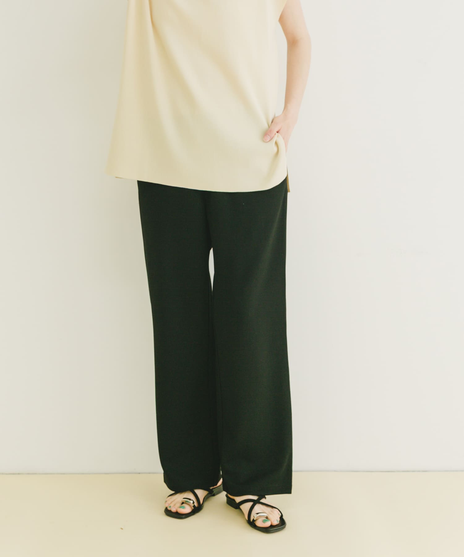 カットジョーゼットイージーパンツ