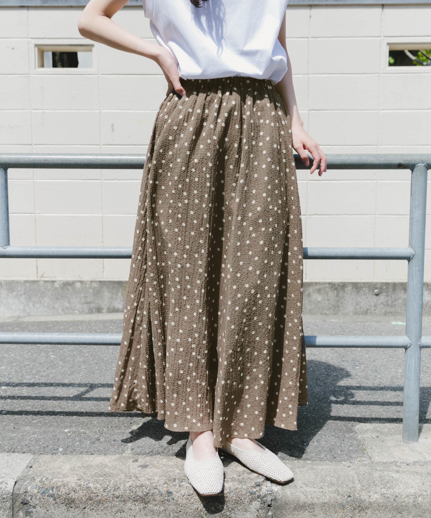 フクレドットギャザースカート