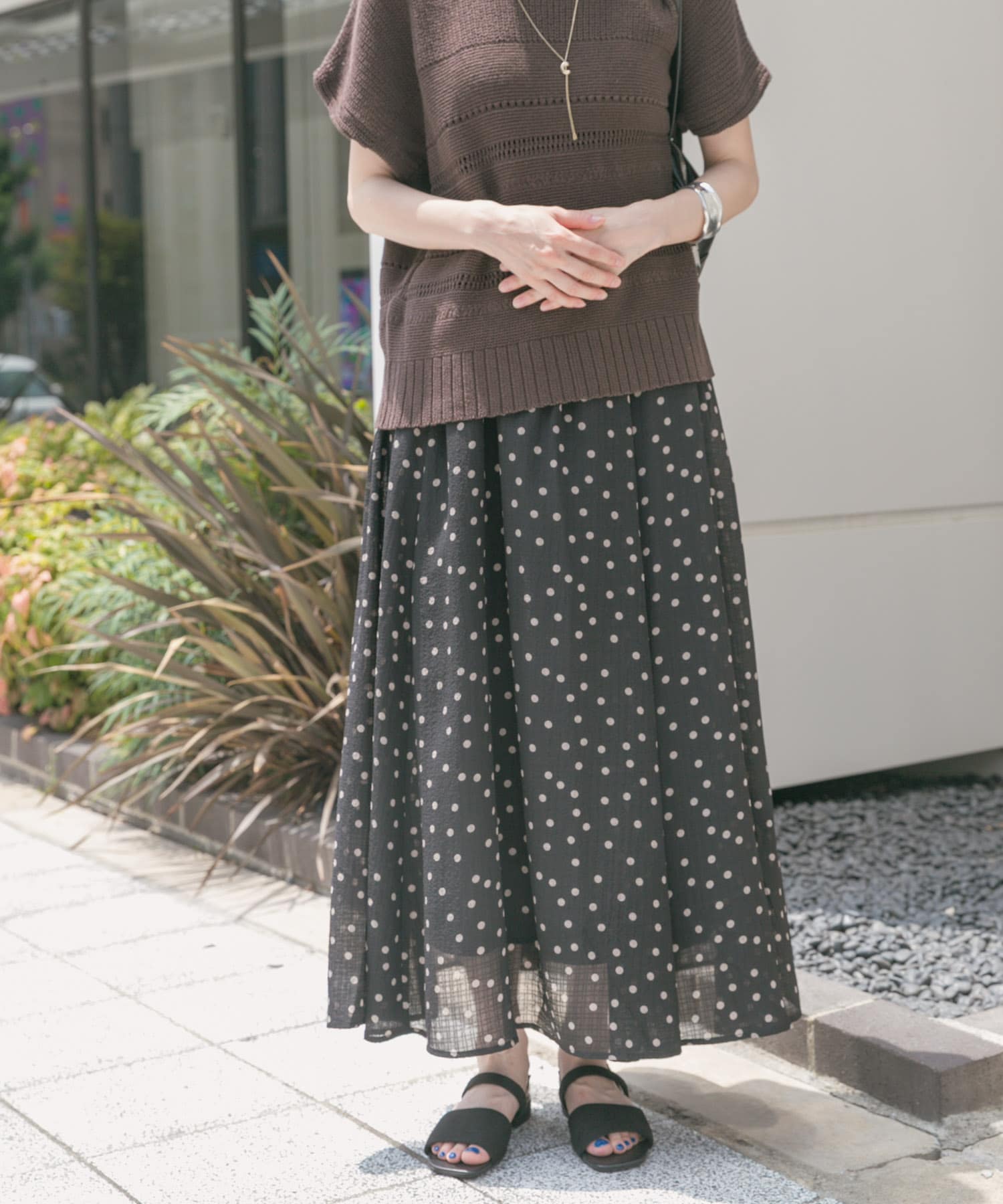 フクレドットギャザースカート