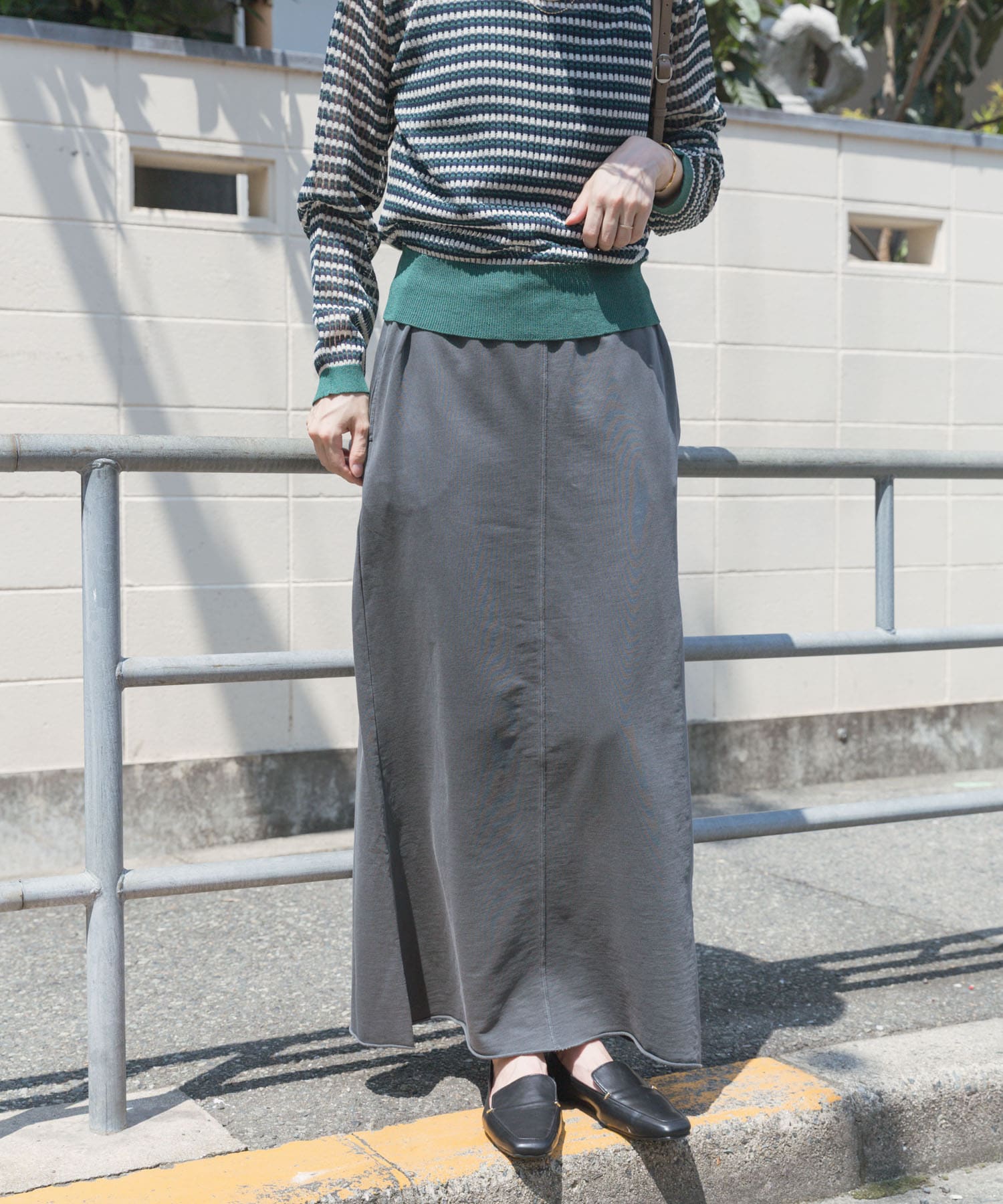 ピグメントスウェットロングスカート