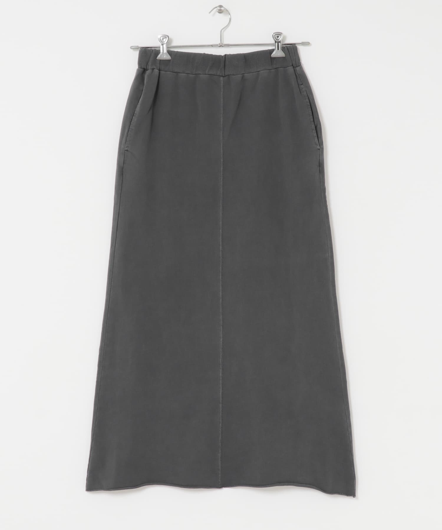 ピグメントスウェットロングスカート BLK FREE