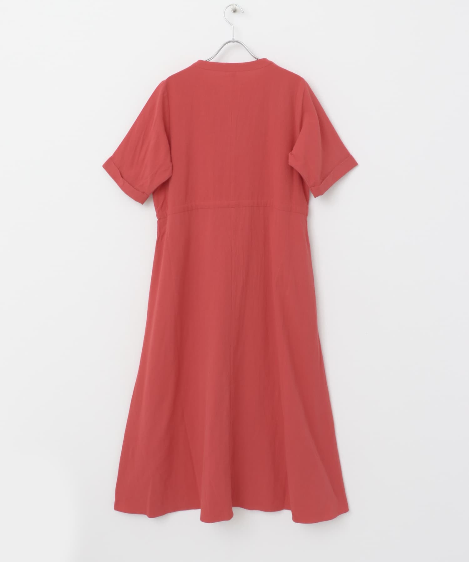 ドライコットンタックワンピース RED FREE