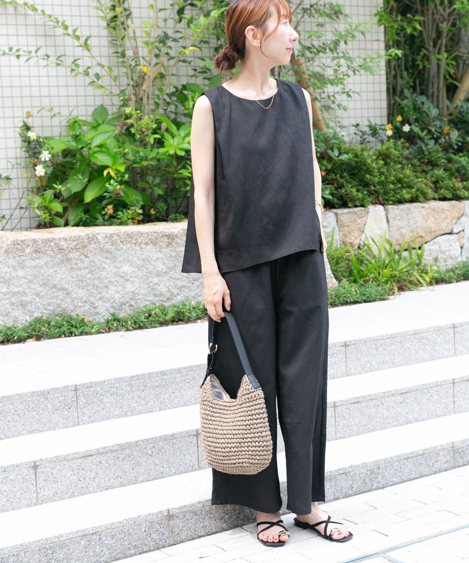 リネンライクセットアップ