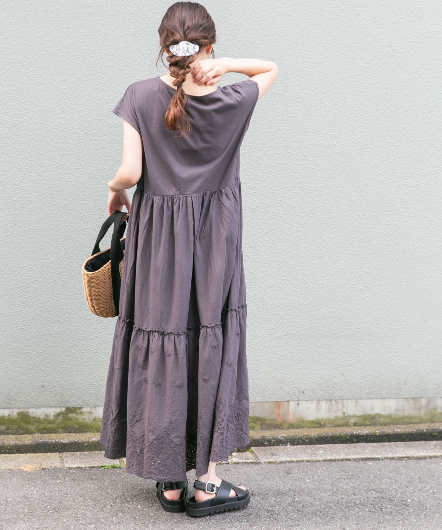 ピグメントティアードワンピース