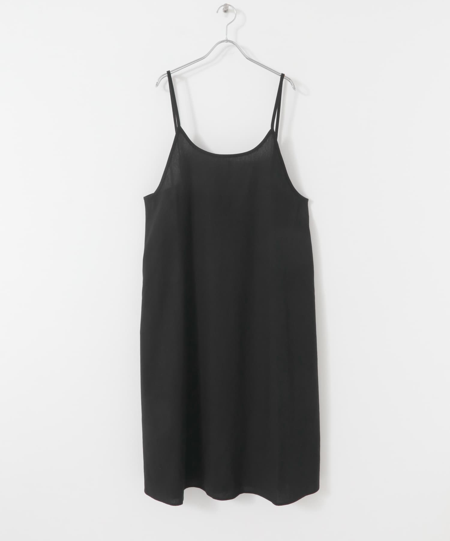 リネンキャミワンピース BLK FREE