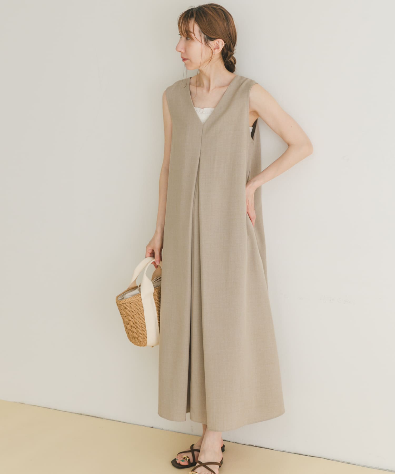 リネンライクテントラインワンピース(FREE CHA): ワンピース｜URBAN